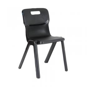 Titan One Piece Classroom Chair 480x486x799mm Charcoal (Pack of 10) KF838702 KF838702