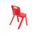 Titan One Piece Classroom Chair 363x343x563mm Red (Pack of 10) KF838704 KF838704