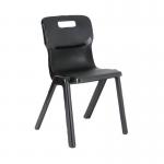 Titan One Piece Classroom Chair 435x384x600mm Charcoal (Pack of 10) KF838711 KF838711