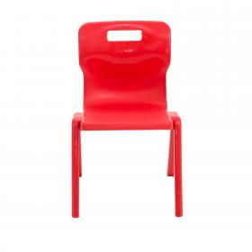Titan One Piece Classroom Chair 432x407x690mm Red (Pack of 10) KF838713 KF838713