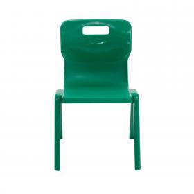 Titan One Piece Classroom Chair 432x407x690mm Green (Pack of 10) KF838715 KF838715