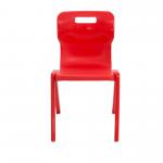 Titan One Piece Classroom Chair 482x510x829mm Red (Pack of 10) KF838718 KF838718