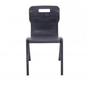 Titan One Piece Classroom Chair 482x510x829mm Charcoal (Pack of 10) KF838721 KF838721