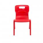Titan One Piece Classroom Chair 363x343x563mm Red (Pack of 30) KF838728 KF838728