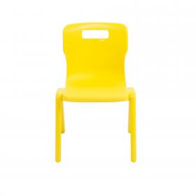 Titan One Piece Classroom Chair 363x343x563mm Yellow (Pack of 30) KF838732 KF838732