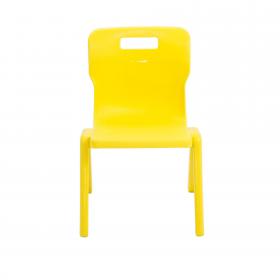 Titan One Piece Classroom Chair 435x384x600mm Yellow (Pack of 30) KF838737 KF838737