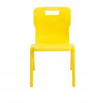 Titan One Piece Classroom Chair 432x407x690mm Yellow (Pack of 30) KF838742 KF838742