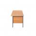 Serrion Rectangular Double Pedestal 4 Leg Desk 1800x750x730mm Bavarian Beech KF838755 KF838755