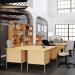 Serrion Rectangular Double Pedestal 4 Leg Desk 1800x750x730mm Bavarian Beech KF838755 KF838755