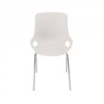 Jemini 4 Leg Breakout Chair Chrome Legs White KF838769