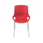 Jemini 4 Leg Breakout Chair Chrome Legs Red KF838770