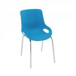 Jemini 4 Leg Breakout Chair Chrome Legs Blue KF838772