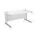 Arista Cantilever 1400mm White Rectangular Desk KF838774