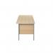 Serrion Double Pedestal 4 Leg Desk 1800x750x730mm Ferrera OakBlack KF838777 KF838777