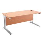 Arista Cantilever 1400mm Beech Rectangular Desk KF838786 KF838786