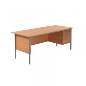 5 Star Modara Desk 2 Drw Fixed Pedestal 1800x730mm Beech KF838790 KF838790