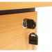 Serrion Rectangular 2 Drawer Pedestal 4 Leg Desk 1800x750x730mm Beech KF838790 KF838790
