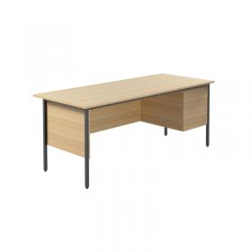 5 Star Modara Desk 2 Drw Fixed Pedestal 1800x730mm Oak KF838798 KF838798