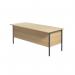 Serrion Rectangular 2 Drawer Pedestal 4 Leg Desk 1800x750x730mm Oak KF838798 KF838798
