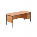 Serrion Rectangular 3 Drawer Pedestal 4 Leg Desk 1800x750x730mm Beech KF838805 KF838805