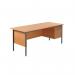 Serrion Rectangular 3 Drawer Pedestal 4 Leg Desk 1800x750x730mm Beech KF838805 KF838805