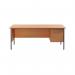 Serrion Rectangular 3 Drawer Pedestal 4 Leg Desk 1800x750x730mm Beech KF838805 KF838805