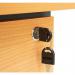 Serrion Rectangular 3 Drawer Pedestal 4 Leg Desk 1800x750x730mm Beech KF838805 KF838805