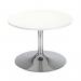 Jemini Bistro Table with Trumpet Base Low600x600x420mm White KF838812 KF838812