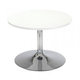 Jemini Bistro Table with Trumpet Base Low600x600x420mm White KF838812 KF838812