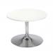 Jemini Bistro Table with Trumpet Base Low600x600x420mm White KF838812 KF838812