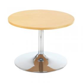 Jemini Bistro Table with Trumpet Base Low600x600x420mm Beech KF838813 KF838813