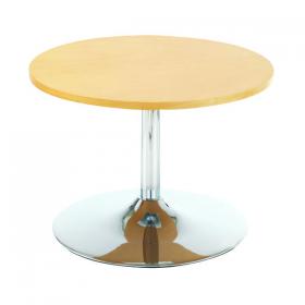 Jemini Bistro Table with Trumpet Base Low600x600x420mm Beech KF838813 KF838813