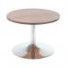 Jemini Bistro Table with Trumpet Base Low600x600x420mm Walnut KF838814 KF838814