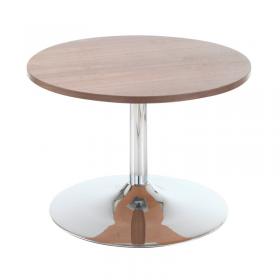 Jemini Bistro Table with Trumpet Base Low600x600x420mm Walnut KF838814 KF838814