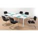 Arista White 2.4M Bench Boardroom Table (Dimensions: W2400 x D1200 x H730mm) KF838861