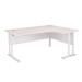 First Radial Right Hand Cantilever Desk 1800mm White with White Leg KF838920