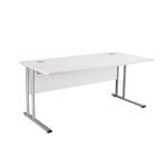 First Rectangular Cantilever Desk 1200mm White KF898929 KF838929