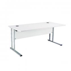 Cheap Stationery Supply of First Rectangular Cantilever Desk 1400mm White KF838932 KF838932 Office Statationery