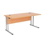 First Rectangular Cantilever Desk 1600mm Beech KF838933 KF838933