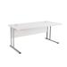First Rectangular Cantilever Desk 1800mm White KF838938
