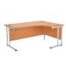 First Radial Right Hand Cantilever Desk 1600mm Beech KF838940