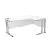 First Radial Right Hand Cantilever Desk 1800mm White KF838950