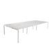 Arista White 1200mm 6 Person Bench System KF838959