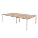 Arista Oak 1200mm 4 Person Bench System (MFC finish top with steel leg construction) KF838967