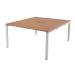 Arista Oak 1400mm 2 Person Bench System (MFC finish top with steel leg construction) KF838969