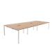 Arista Oak 1400mm 6 Person Bench System (MFC finish top with steel leg construction) KF838791