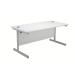 Jemini White/Silver 1600mm Cantilever Rectangular Desk KF839101