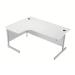 Jemini White/Silver 1800mm Left Hand Cantilever Radial Desk KF839107