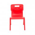 Titan One Piece Classroom Chair 435x384x600mm Red (Pack of 10) KF839132 KF839132
