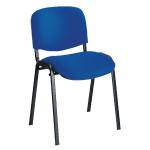 First Multipurpose Stacking Chair Black Frame Blue Upholstery KF839224 KF839224